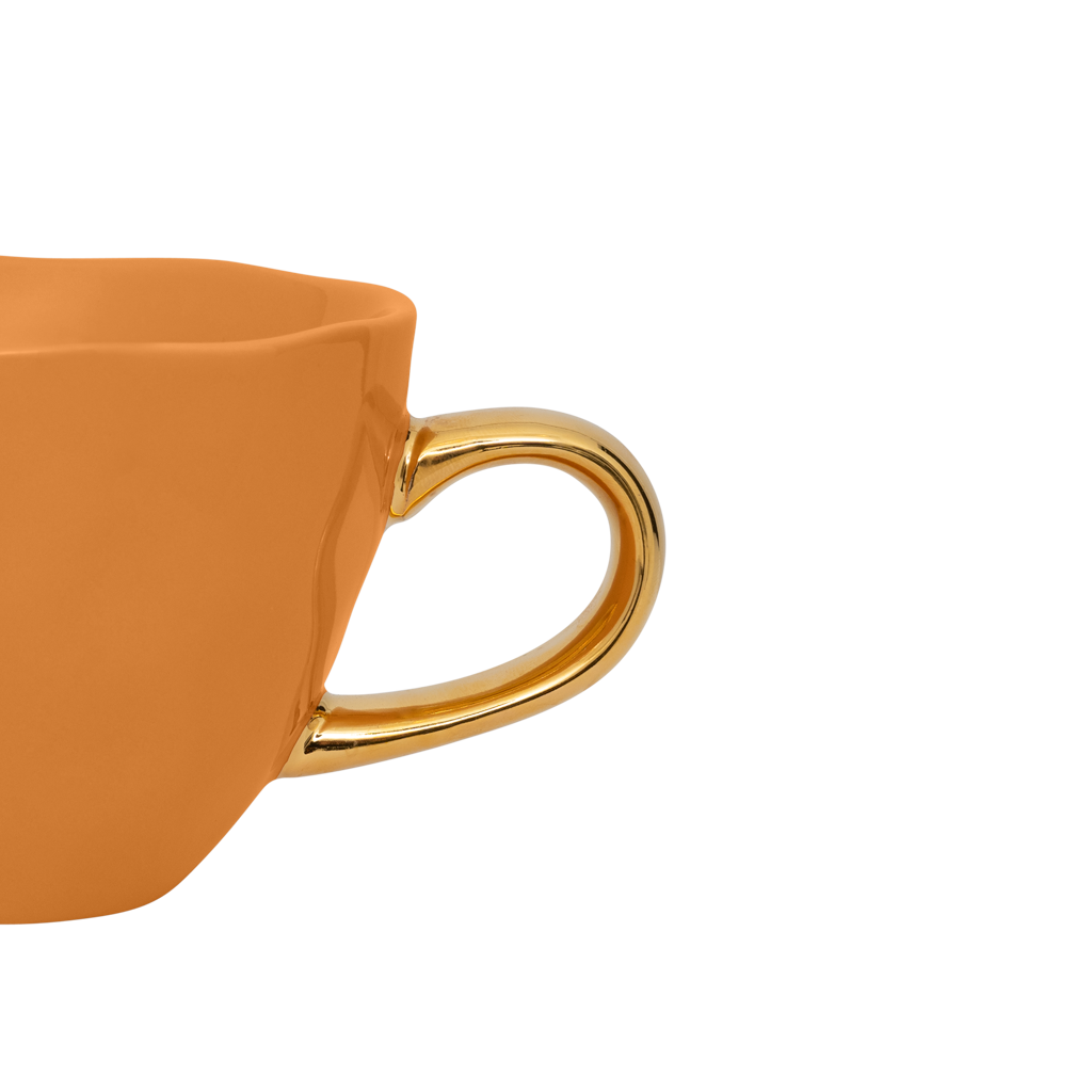 Good Morning cappuccino-/theekop Ø11 cm - karamel (set van 4)