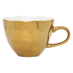 Good Morning kopje cappuccino/thee Ø11 cm - goud (set van 4)
