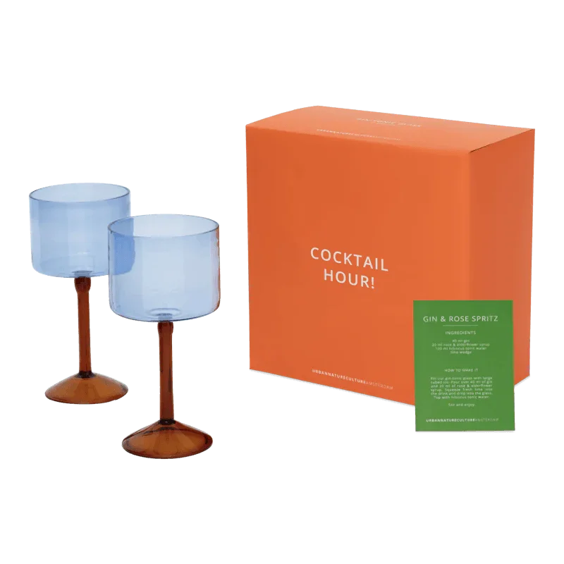Gin-tonic cocktailglas, set van 2, in cadeauverpakking
