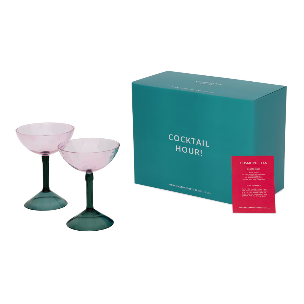 Set van 2 coupecocktailglazen in cadeauverpakking
