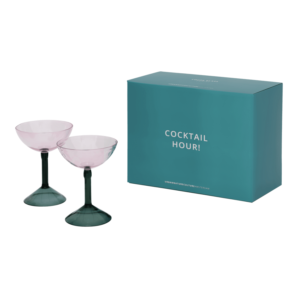 Set van 2 coupecocktailglazen in cadeauverpakking