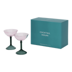 Set van 2 coupecocktailglazen in cadeauverpakking
