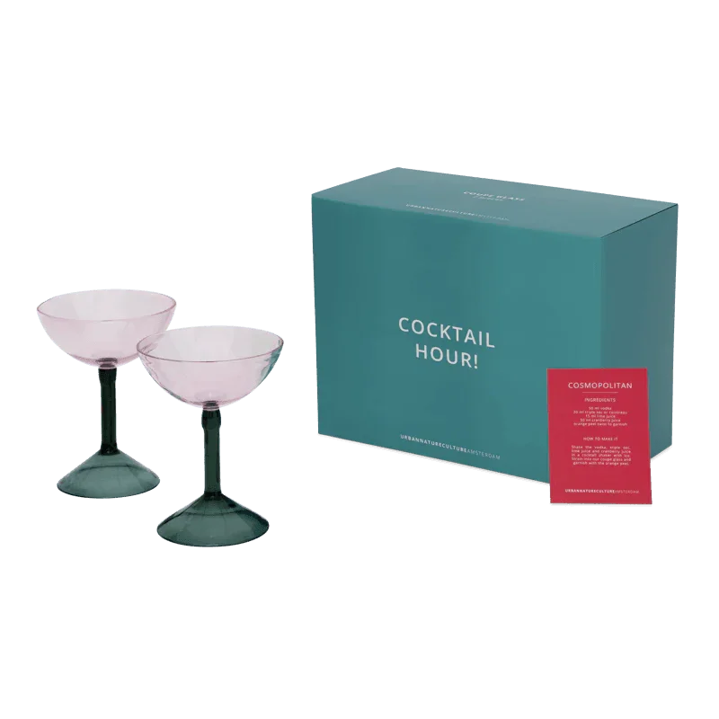 Set van 2 coupecocktailglazen in cadeauverpakking