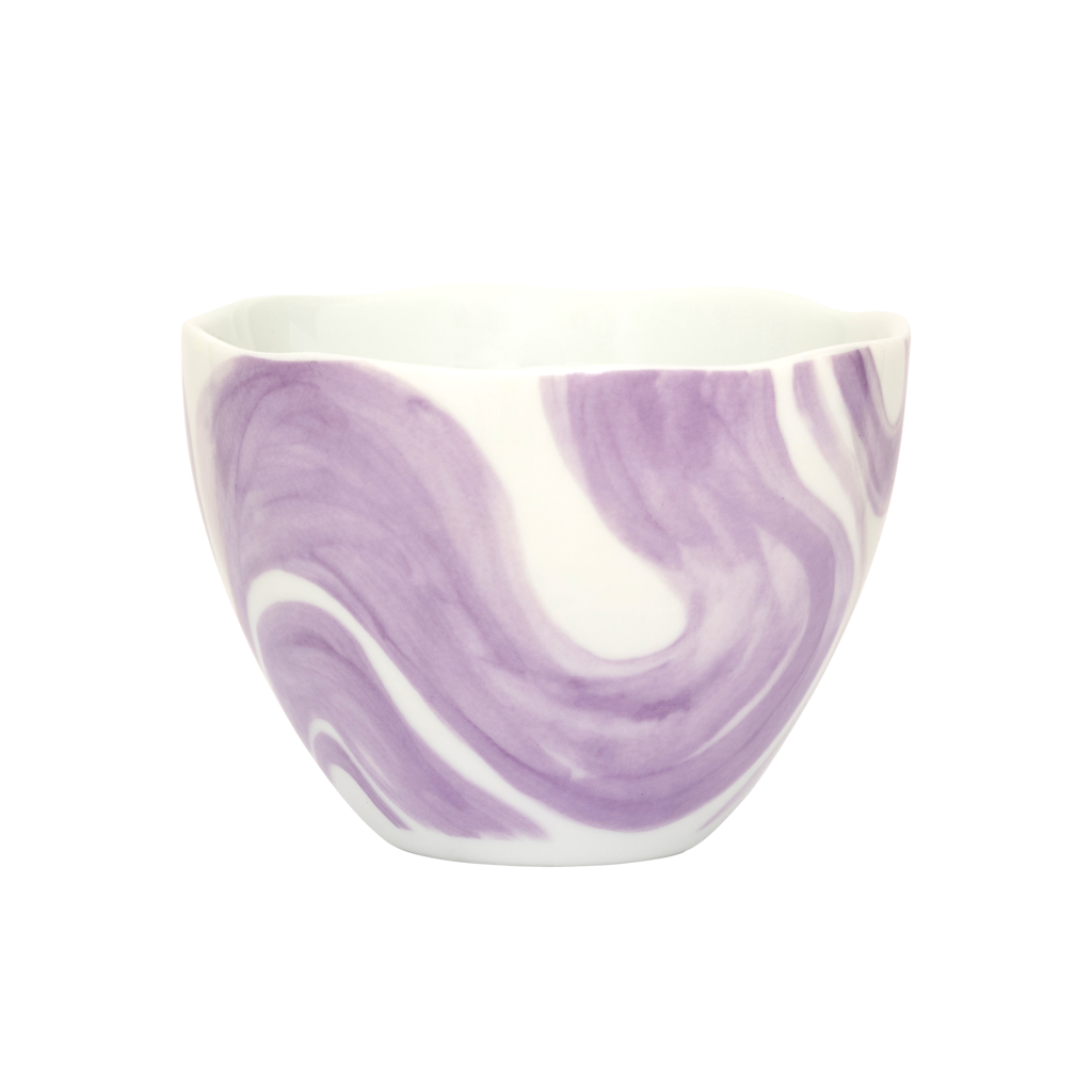 Good Morning-kopje Cappuccino/Thee Ø11 cm - Smaragdviolet (set van 4)