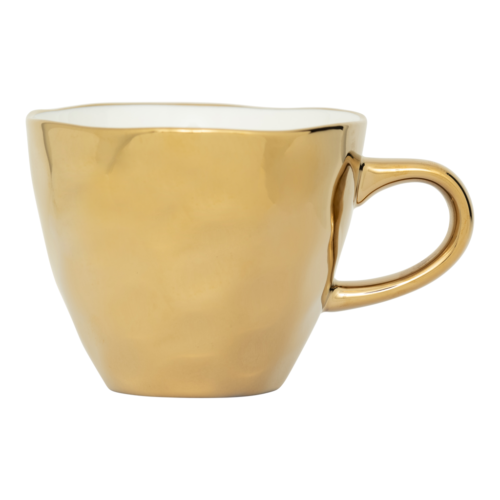 Good morning koffiekopje goud (set van 4)