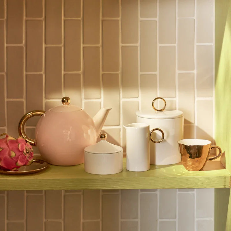 Good morning koffiekopje goud (set van 4)