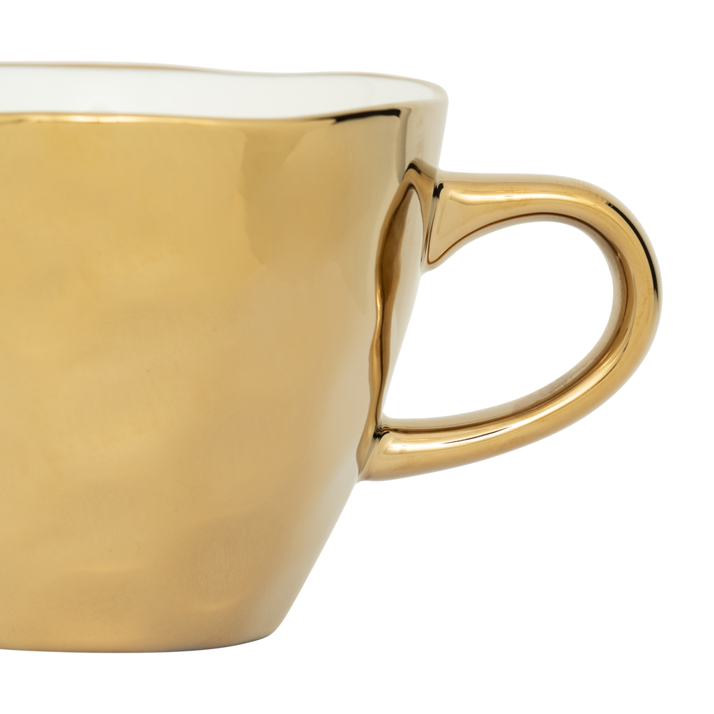 Good morning koffiekopje goud (set van 4)
