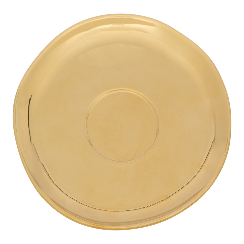 Soucoupe dorée «Bonjour» (lot de 4)