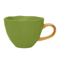 Goedemorgen kopje cappuccino/thee Ø11 cm - Ever Green Sprig (set van 4)