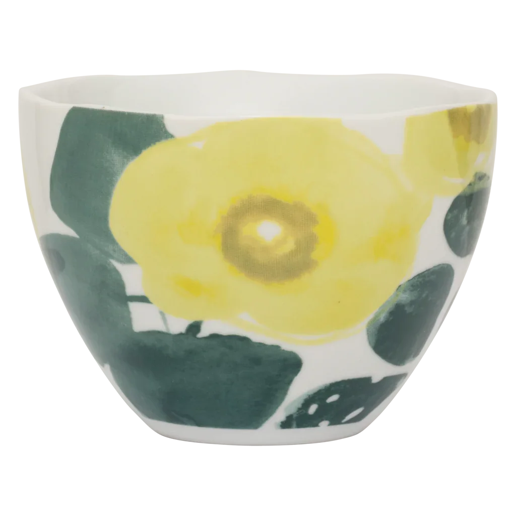 Good Morning-kopje cappuccino/thee, bloemenprint, Limelight