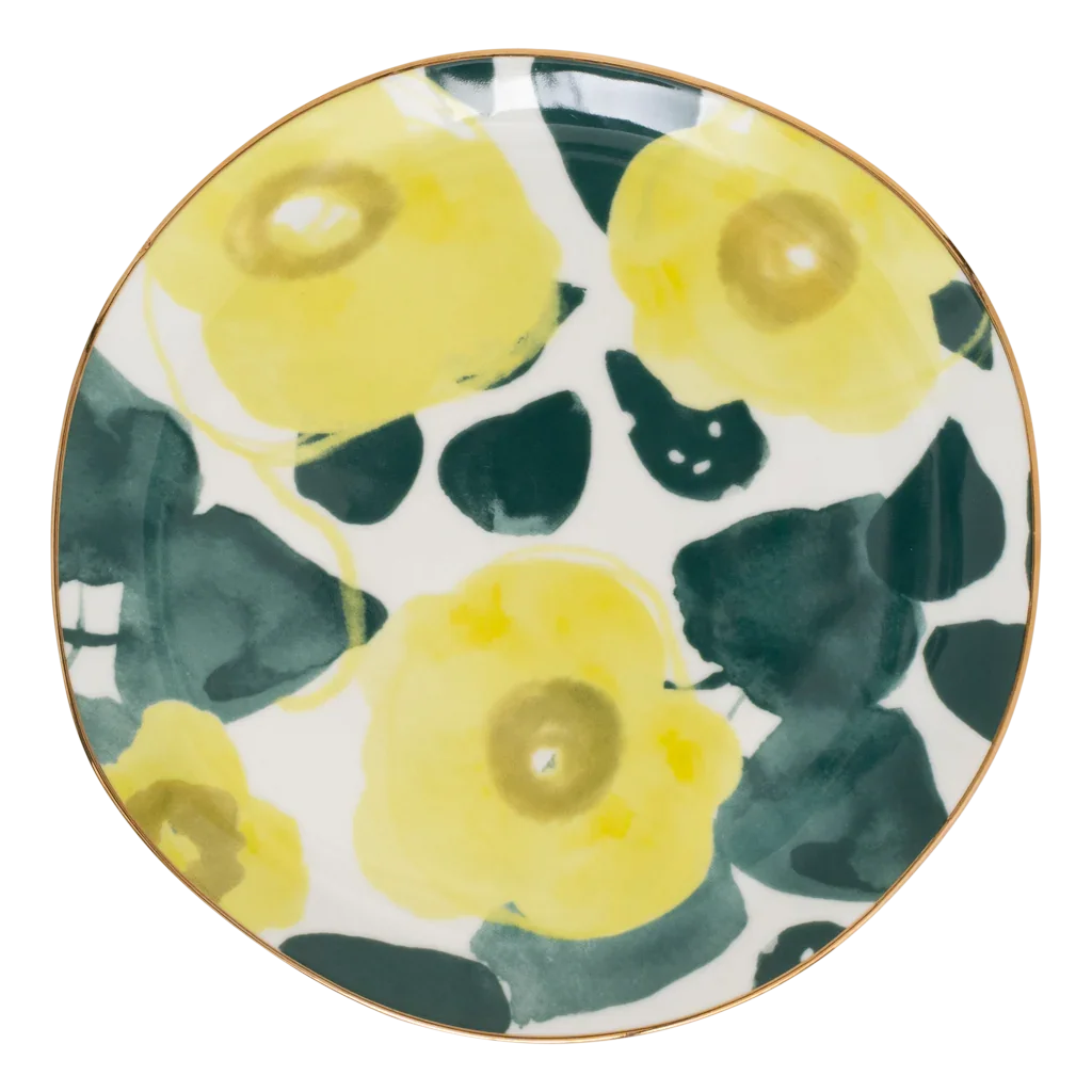 Good Morning bord Floral Art Limelight, Ø17 cm