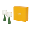 Set van 2 Spritz-cocktailglazen, jadegroen, in geschenkdoos