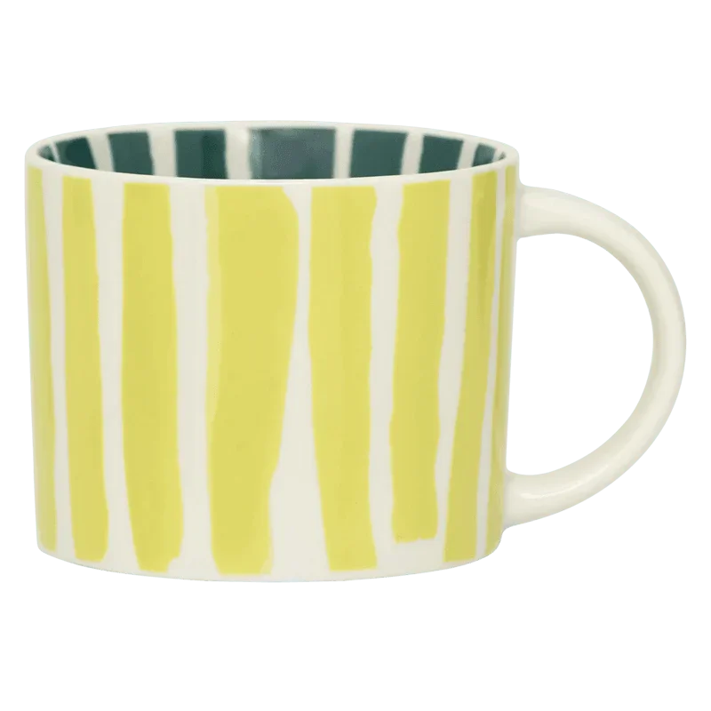 LINDA. x UNC mok Tazza met bedrukte strepen aan binnen- en buitenzijde A (set van 4)