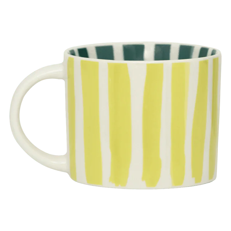 LINDA. x UNC mok Tazza met bedrukte strepen aan binnen- en buitenzijde A (set van 4)