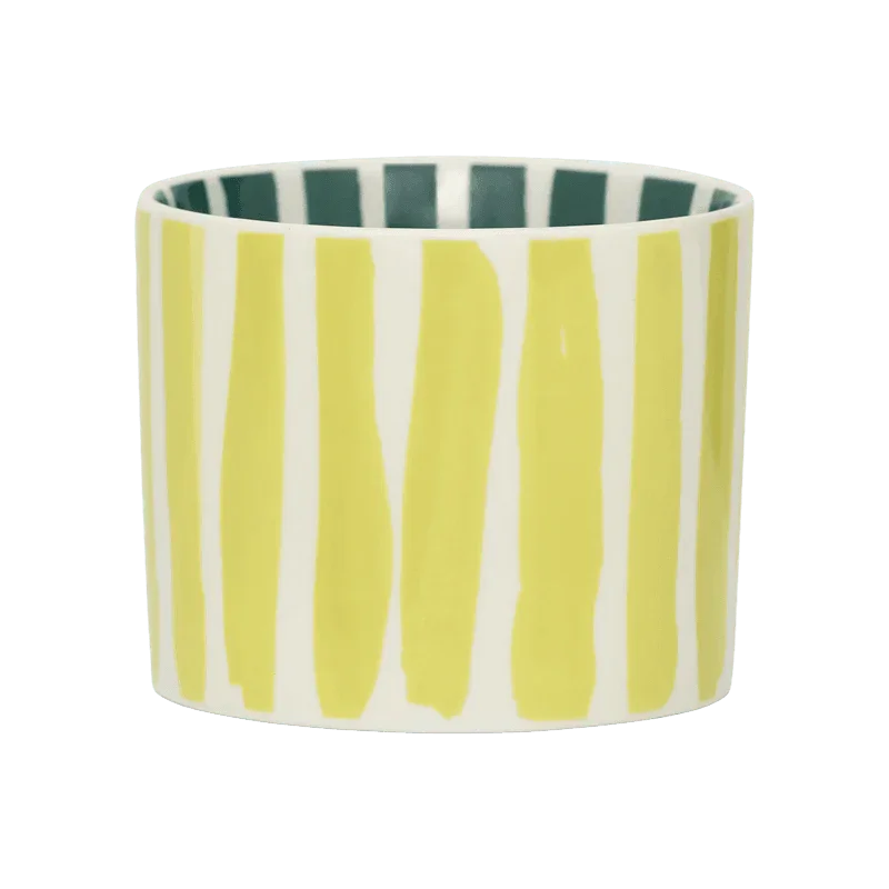 LINDA. x UNC mok Tazza met bedrukte strepen aan binnen- en buitenzijde A (set van 4)