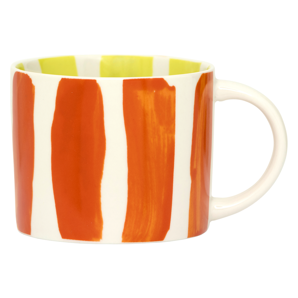 LINDA. x UNC mok Tazza met bedrukte strepen aan de binnen- en buitenkant B (set van 4)