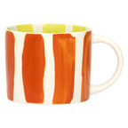 LINDA. x UNC mok Tazza met bedrukte strepen aan de binnen- en buitenkant B (set van 4)