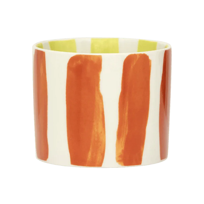 LINDA. x UNC mok Tazza met bedrukte strepen aan de binnen- en buitenkant B (set van 4)