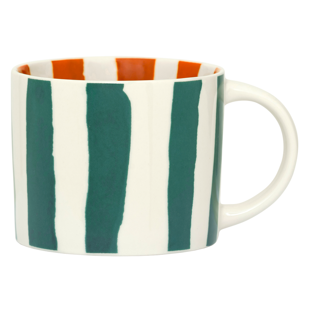 LINDA. x UNC mok Tazza met bedrukte strepen aan binnen- en buitenzijde C (set van 4)