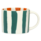 LINDA. x UNC mok Tazza met bedrukte strepen aan binnen- en buitenzijde C (set van 4)
