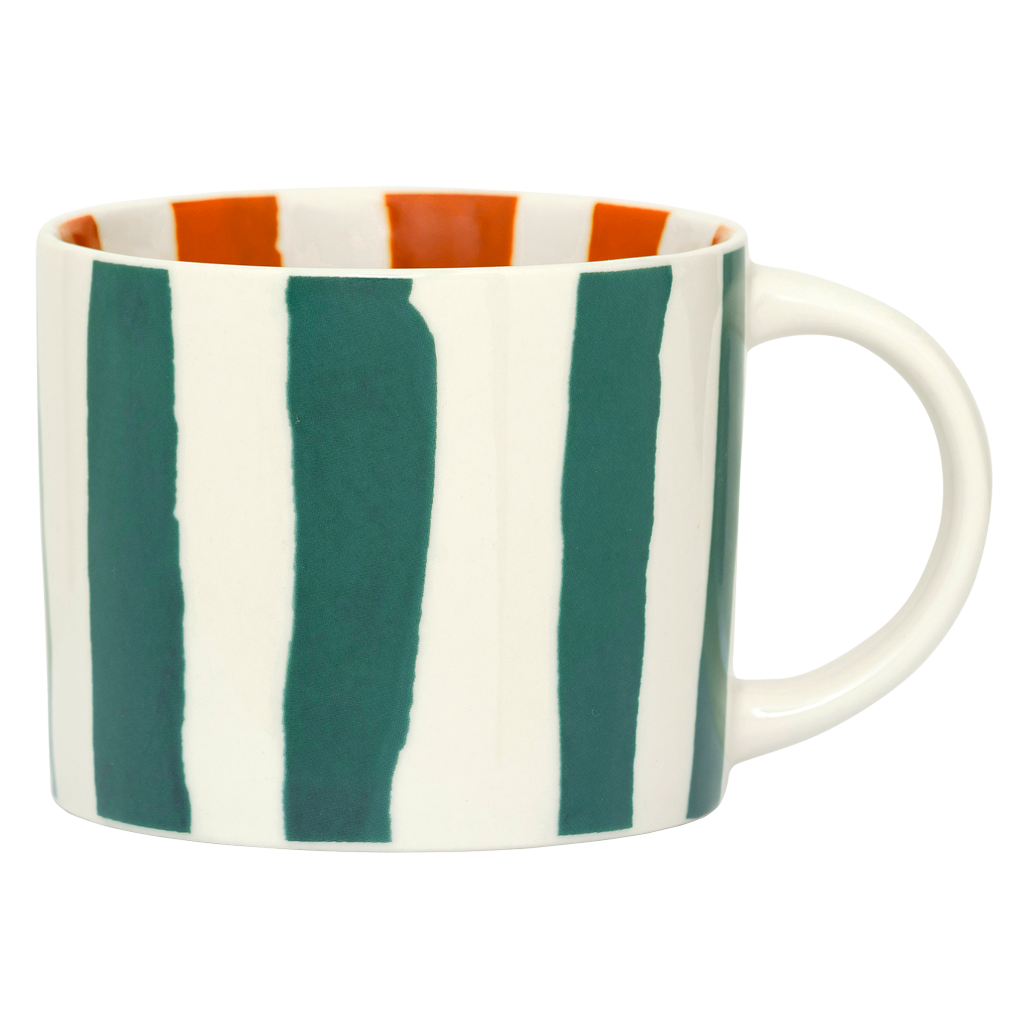 LINDA. x UNC mok Tazza met bedrukte strepen aan binnen- en buitenzijde C (set van 4)