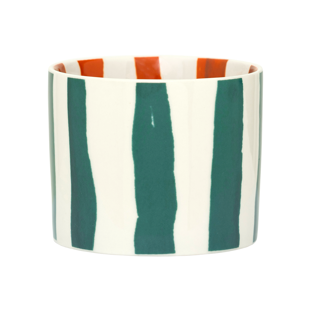 LINDA. x UNC mok Tazza met bedrukte strepen aan binnen- en buitenzijde C (set van 4)