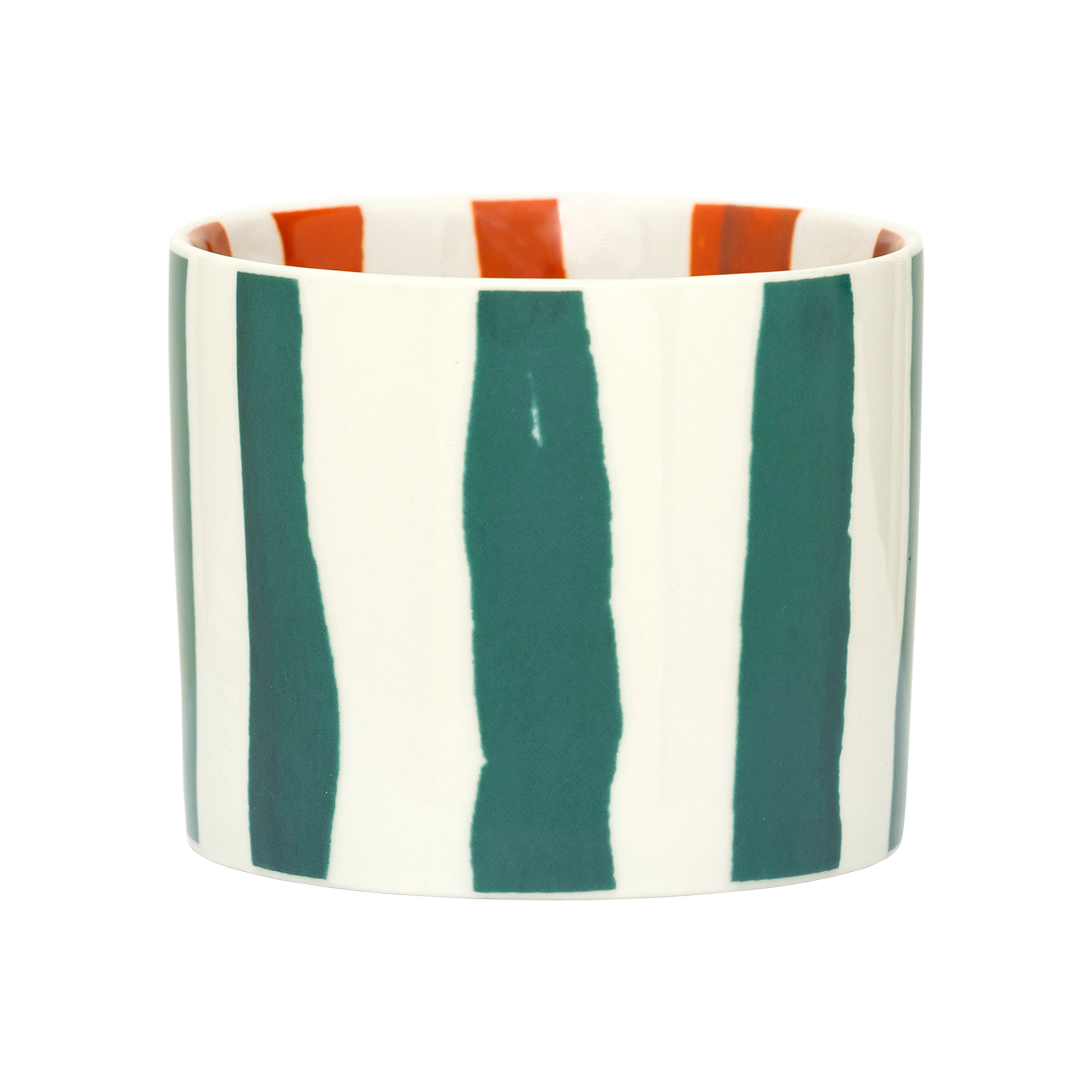 LINDA. x UNC mok Tazza met bedrukte strepen aan binnen- en buitenzijde C (set van 4)