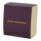 Good Morning-kopje voor cappuccino/thee en bordje Liatris/Kusha, set van 4, in cadeauverpakking