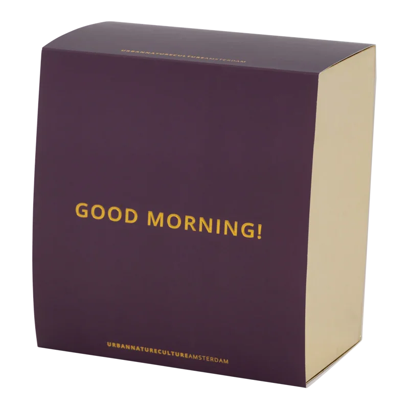 Good Morning-kopje voor cappuccino/thee en bordje Liatris/Kusha, set van 4, in cadeauverpakking