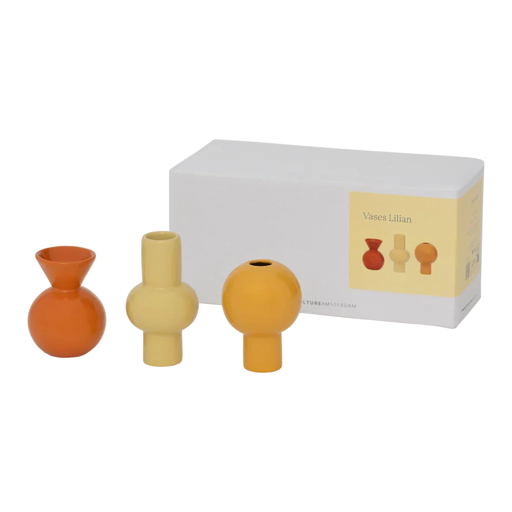 Mini-vazen Lilian, set van 3