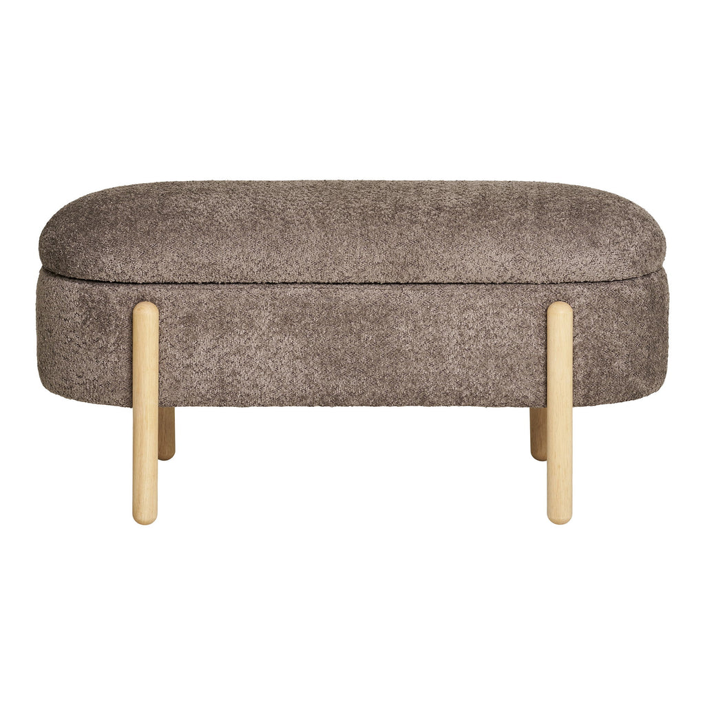 Branca-bank - bank met opbergruimte, bruin/naturel 97x40x48 cm, HN1237