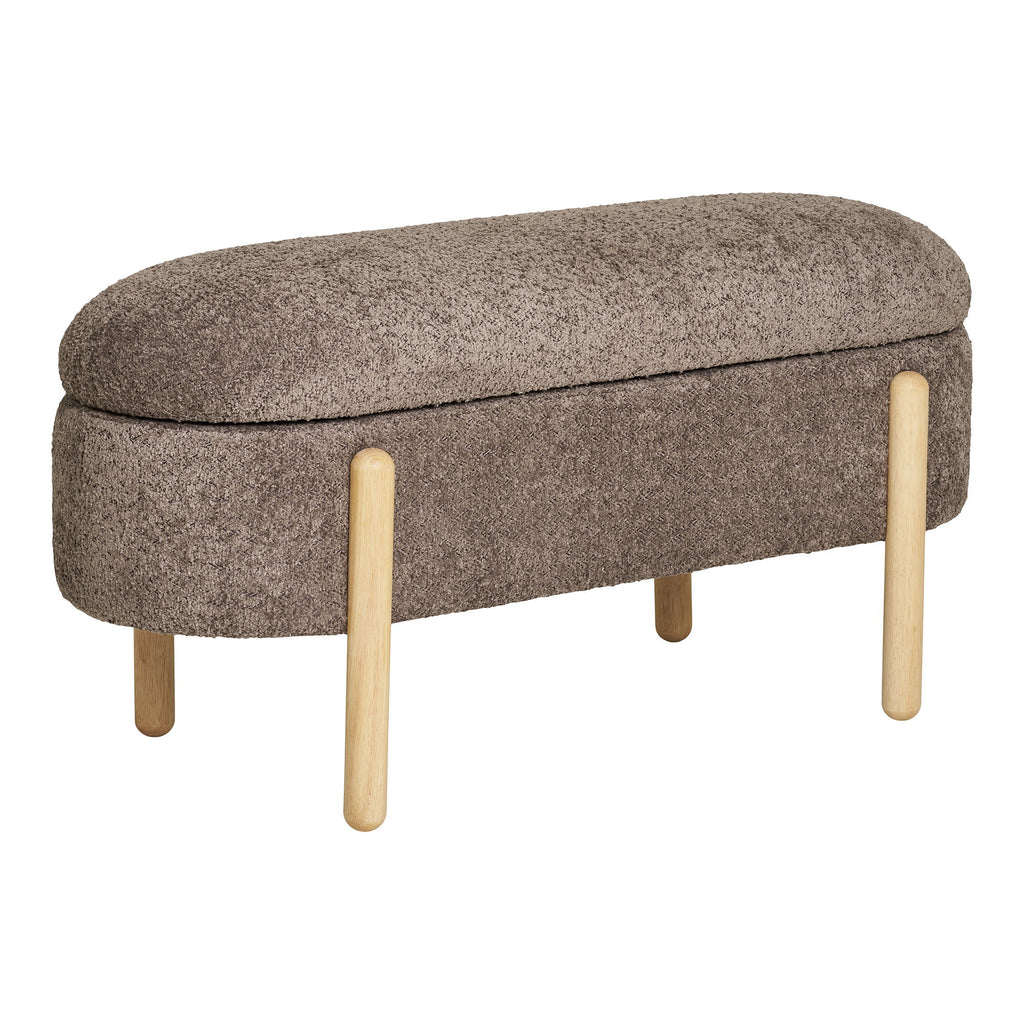 Branca-bank - bank met opbergruimte, bruin/naturel 97x40x48 cm, HN1237