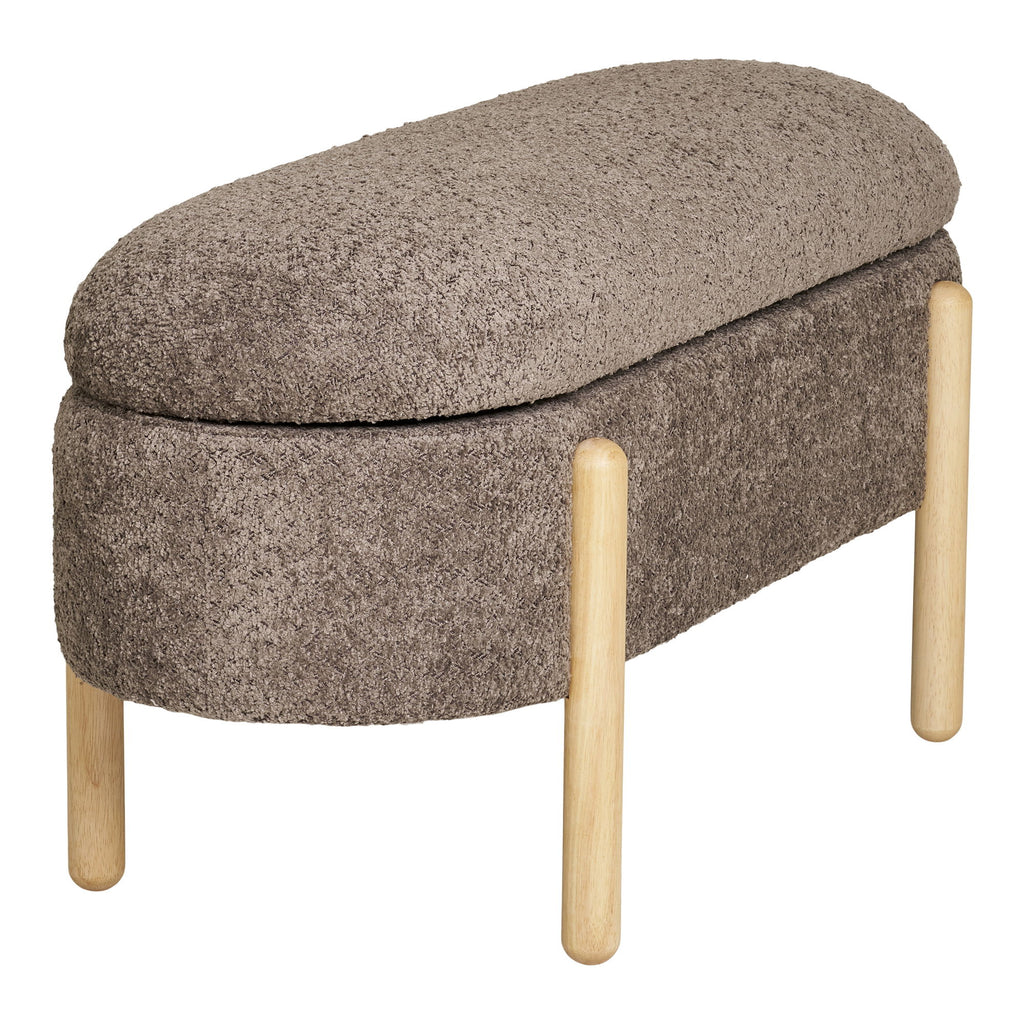 Branca-bank - bank met opbergruimte, bruin/naturel 97x40x48 cm, HN1237