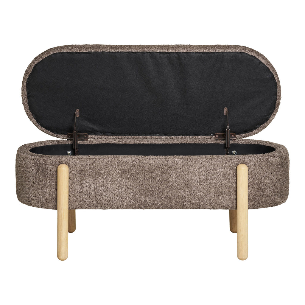 Branca-bank - bank met opbergruimte, bruin/naturel 97x40x48 cm, HN1237