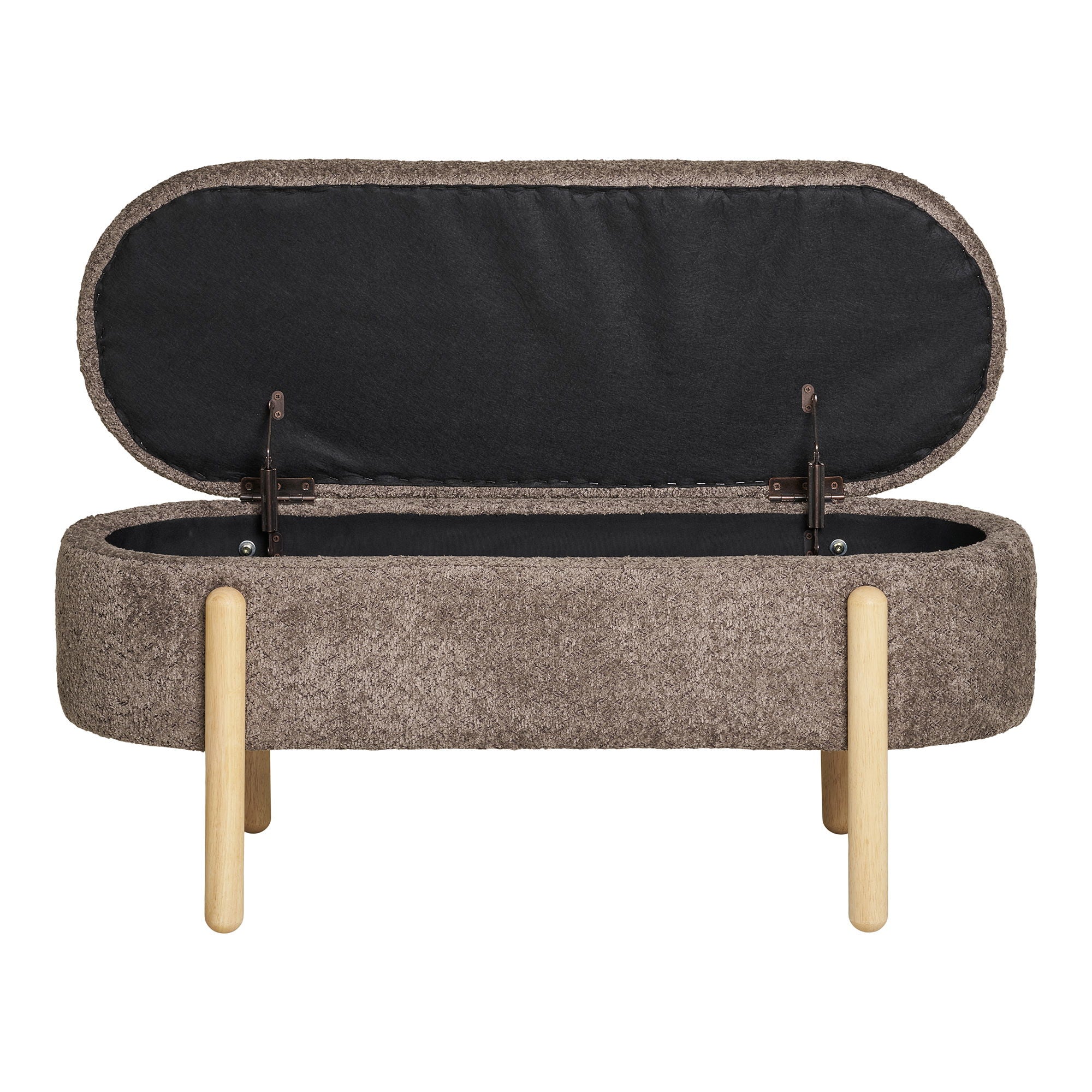 Branca-bank - bank met opbergruimte, bruin/naturel 97x40x48 cm, HN1237