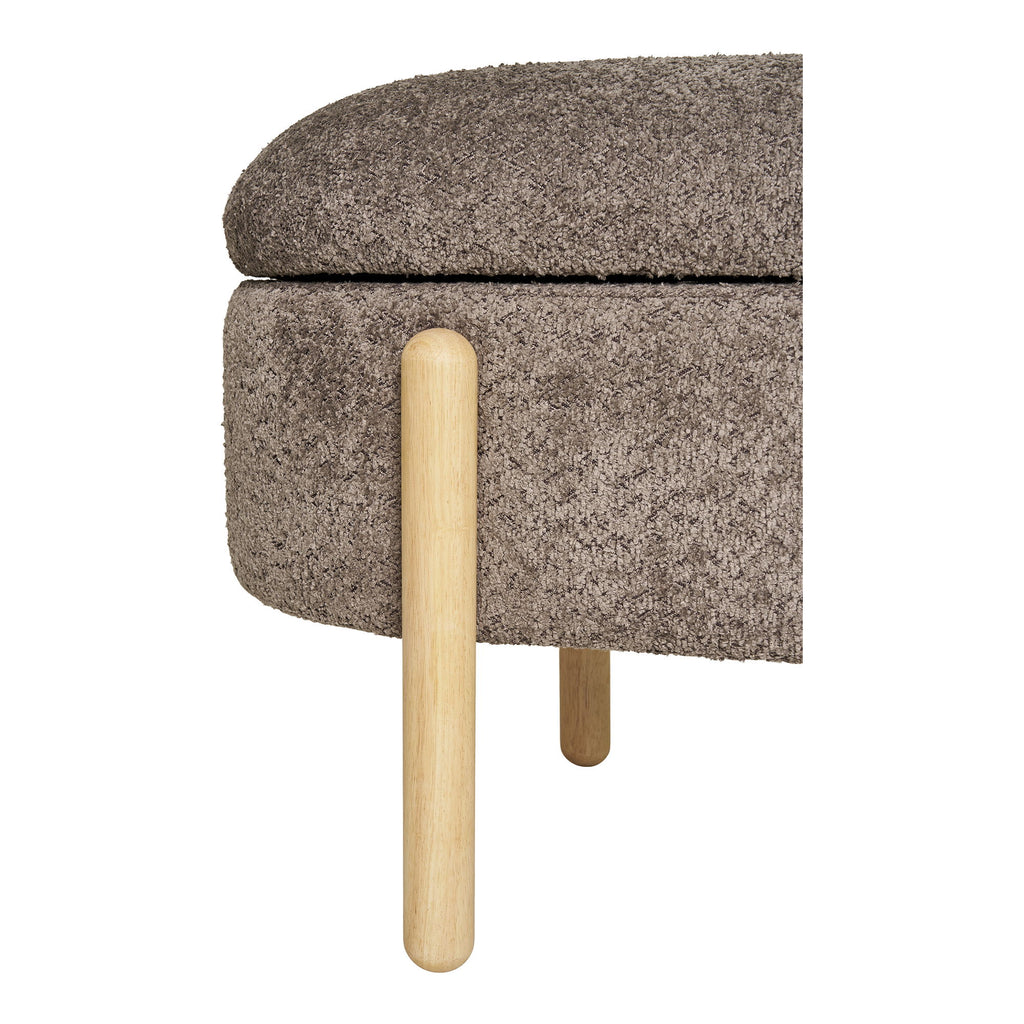 Branca-bank - bank met opbergruimte, bruin/naturel 97x40x48 cm, HN1237