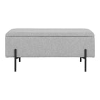 Watford Bench - bank met opbergruimte, lichtgrijs 95x36,5x43 cm, HN1275
