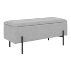 Watford Bench - bank met opbergruimte, lichtgrijs 95x36,5x43 cm, HN1275