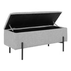 Watford Bench - bank met opbergruimte, lichtgrijs 95x36,5x43 cm, HN1275
