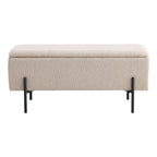 Watford Bank - bank met opbergruimte, bouclé, beige 95x36,5x43 cm, HN1233