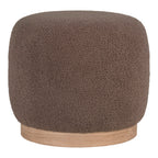 Belfort Poef - Teddy-poef, bruin ø44,5 x 40 cm, HN1238