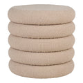 Brooklyn Poef - Poef met opbergruimte, bouclé, beige ø44x44 cm, HN1242