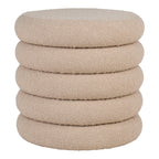 Brooklyn Poef - Poef met opbergruimte, bouclé, beige ø44x44 cm, HN1242