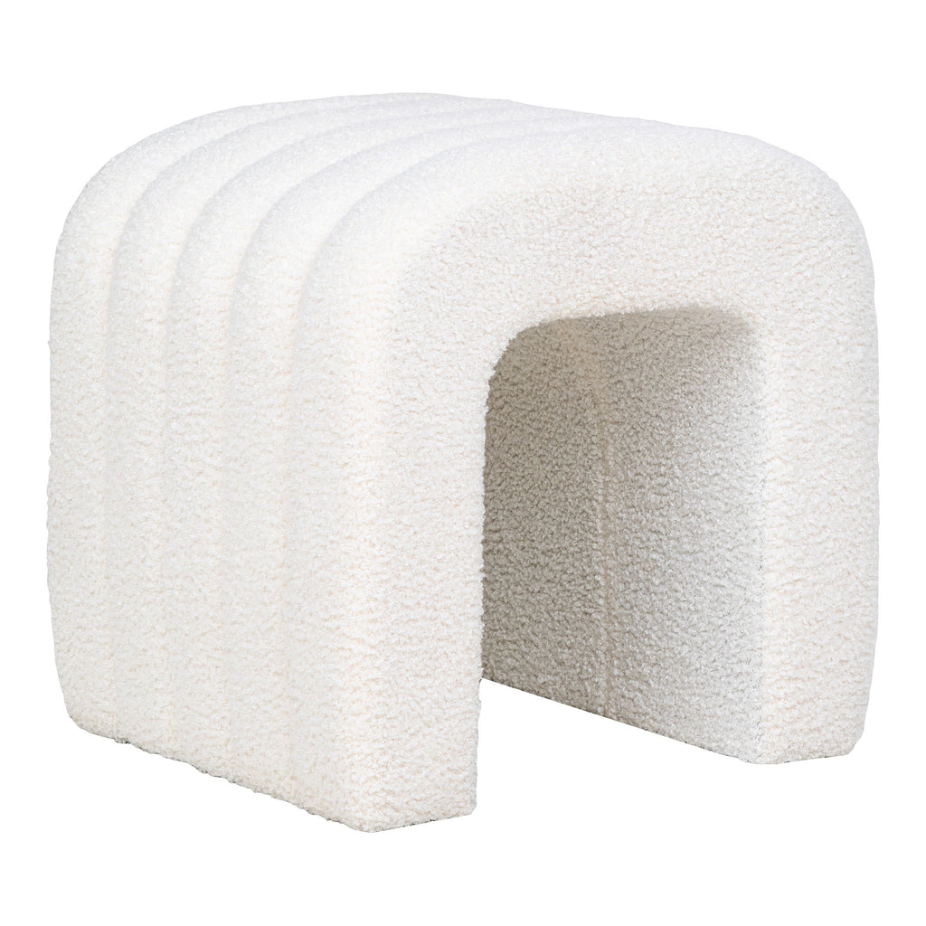Colma Poef - Poef, teddy, wit 42x41x36 cm, HN1234