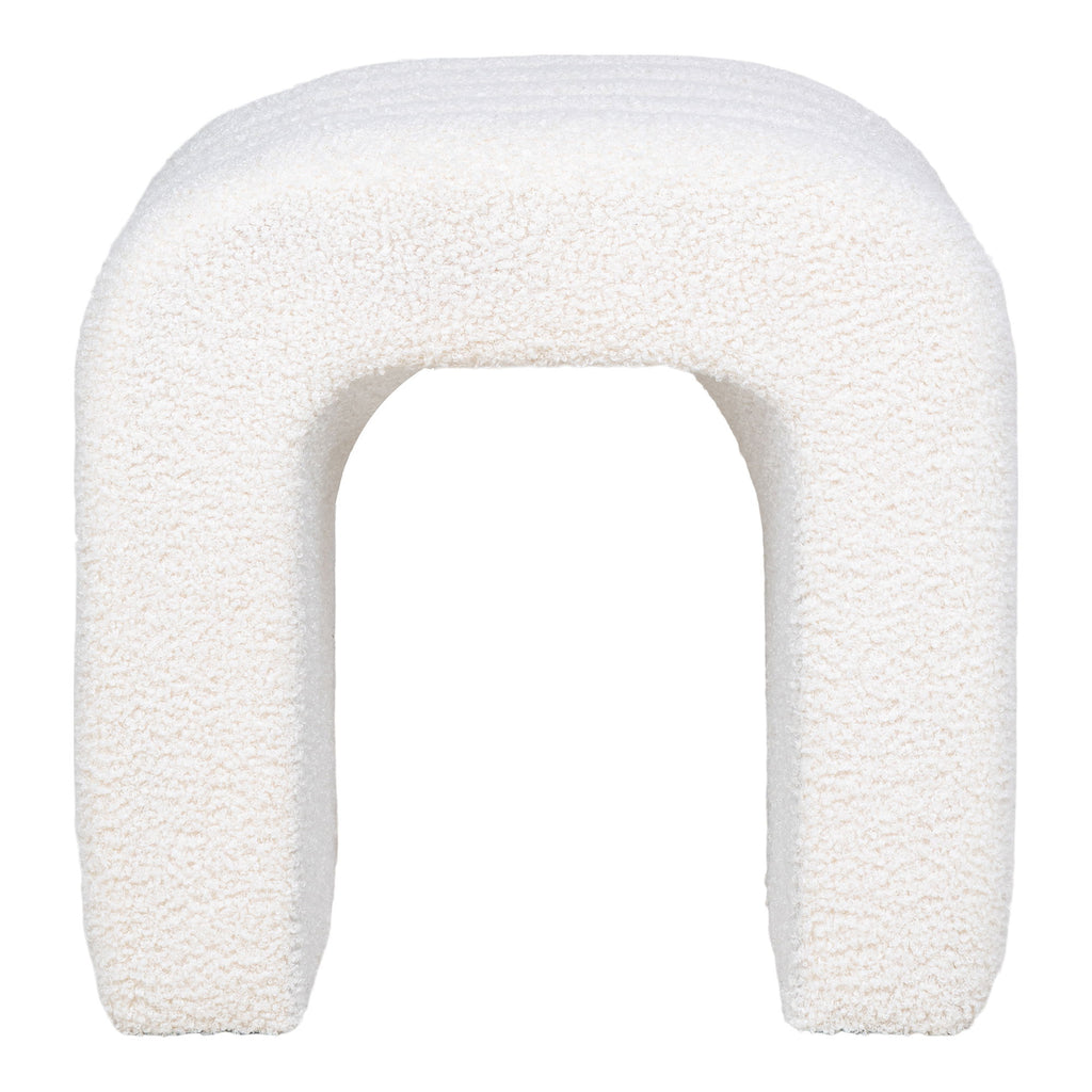 Colma Poef - Poef, teddy, wit 42x41x36 cm, HN1234