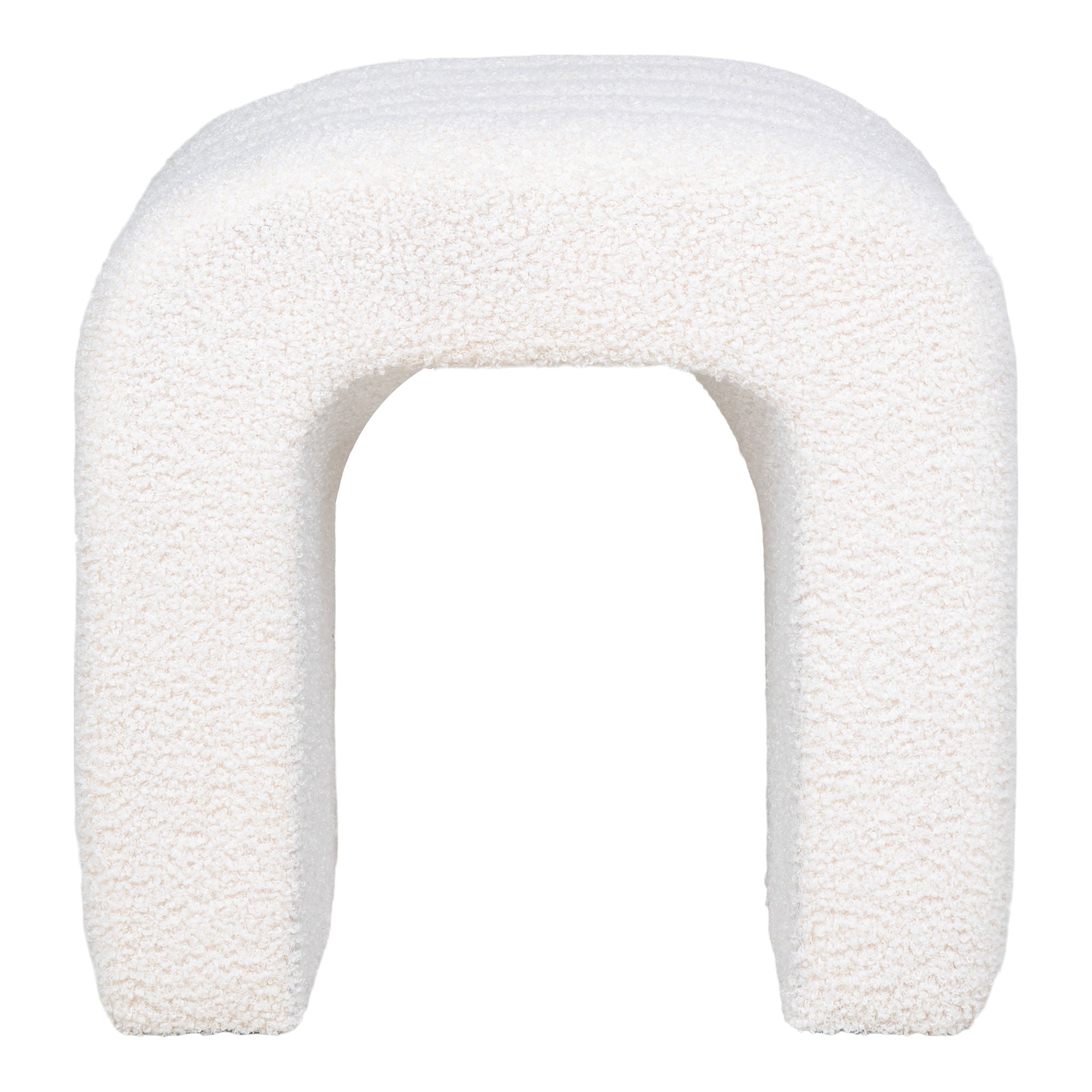 Colma Poef - Poef, teddy, wit 42x41x36 cm, HN1234