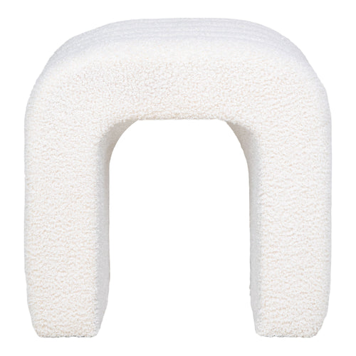 Colma Poef - Poef, teddy, wit 42x41x36 cm, HN1234