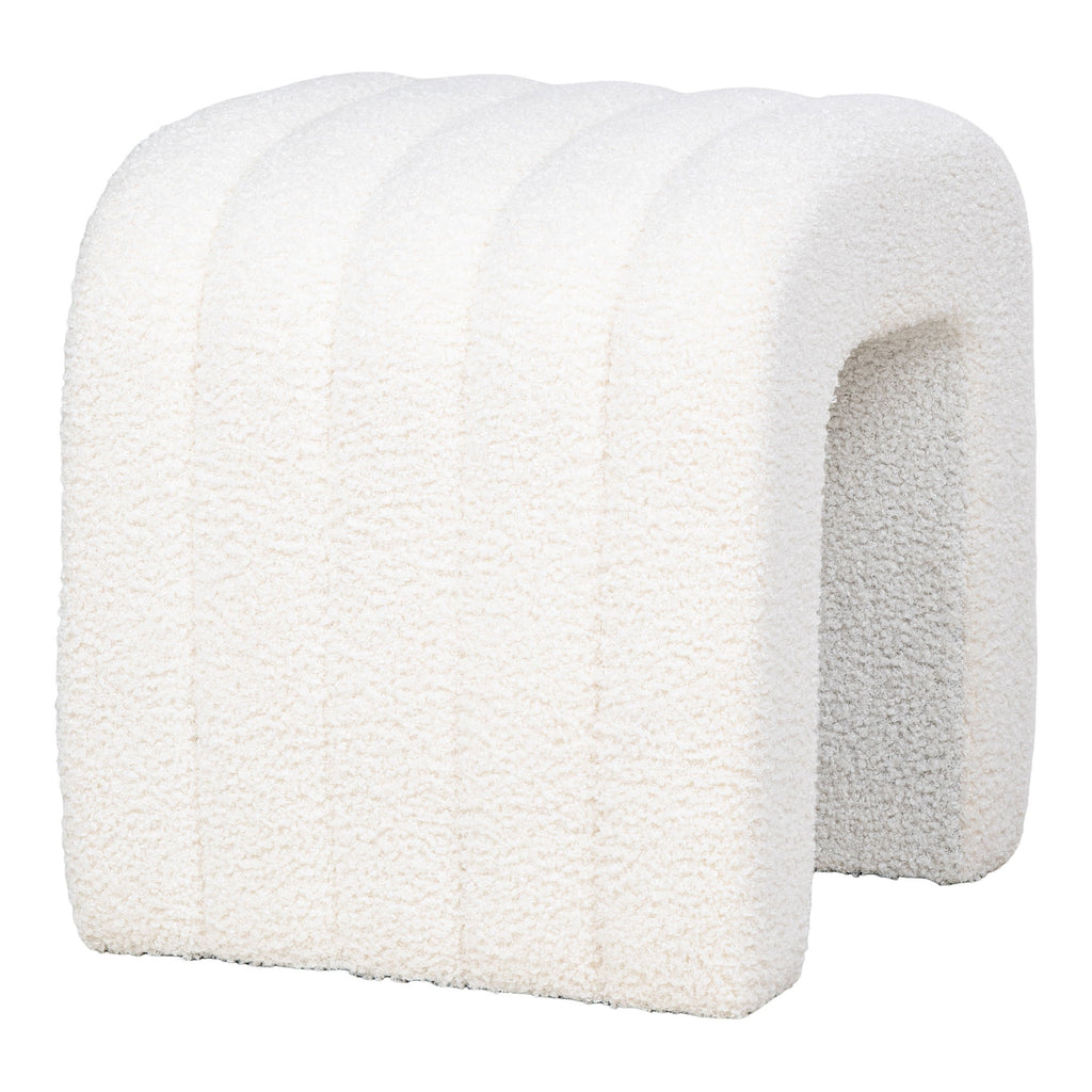 Colma Poef - Poef, teddy, wit 42x41x36 cm, HN1234