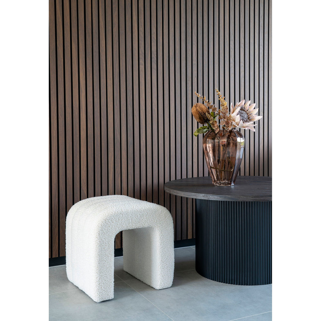 Colma Poef - Poef, teddy, wit 42x41x36 cm, HN1234