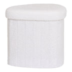 Medford Poef - Poef, teddy, wit 42,5x36,5 cm, HN1310
